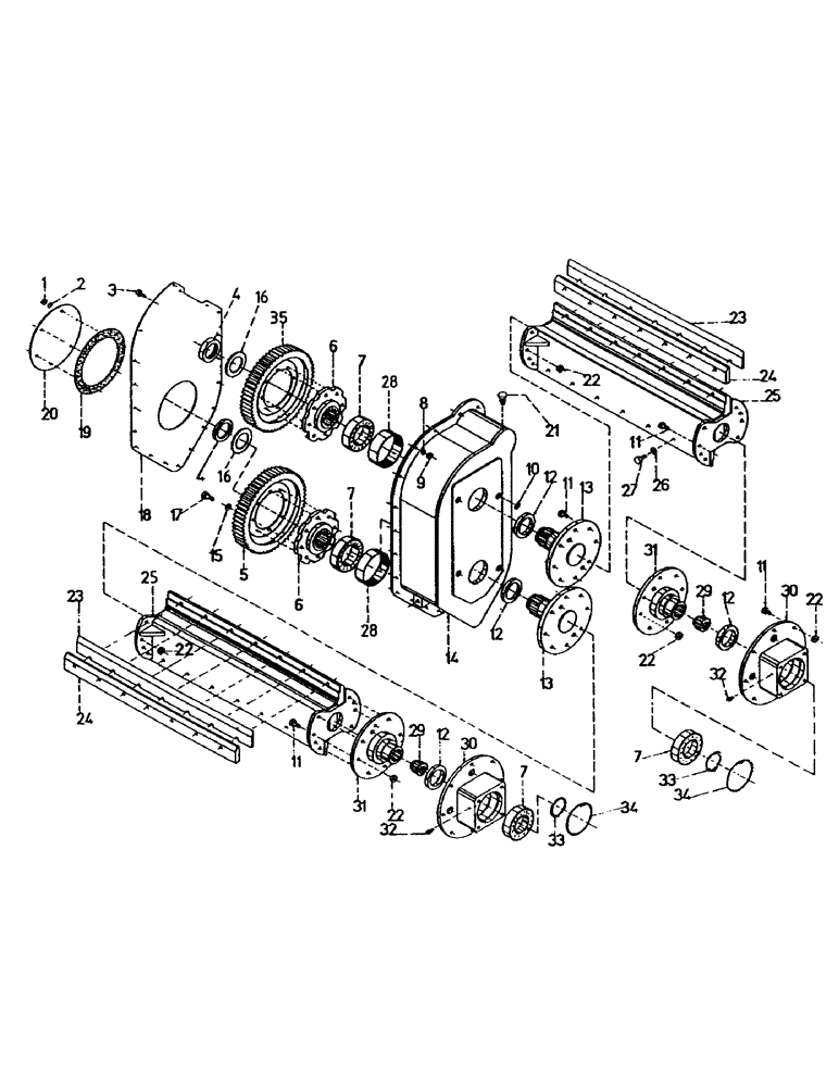 Схема запчастей Case IH 7700 - (A02-20) - MAINFRAME, ROTARY CHOPPER & GEARBOX (Jul 16 2004 11:34:00.0006 PM) Mainframe & Functioning Components