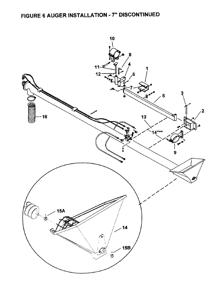 Схема запчастей Case IH 2000 - (A14) - AUGER INSTALLATION - 7" DISCONTINUED 