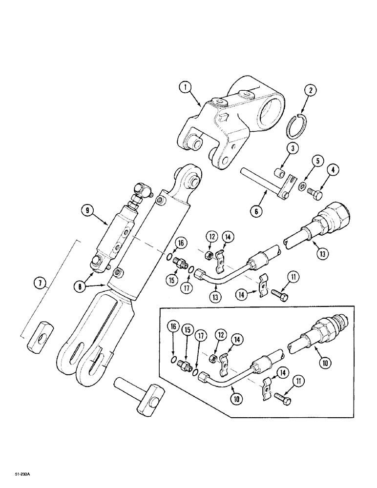 Схема запчастей Case IH 5150 - (9G-020) - HITCH - LIFT LINK RIGHT, HYDRAULICALLY ADJUSTABLE (09) - CHASSIS/ATTACHMENTS