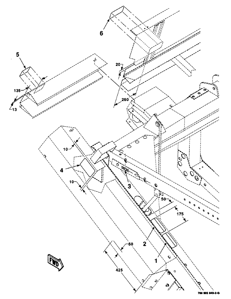 Схема запчастей Case IH 8830 - (9-006) - DECALS AND LOCATION DIAGRAM, RIGHT SIDE (90) - PLATFORM, CAB, BODYWORK AND DECALS