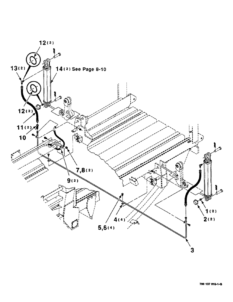 Схема запчастей Case IH 8585 - (8-08) - HYDRAULIC BALE DENSITY ASSEMBLY (07) - HYDRAULICS
