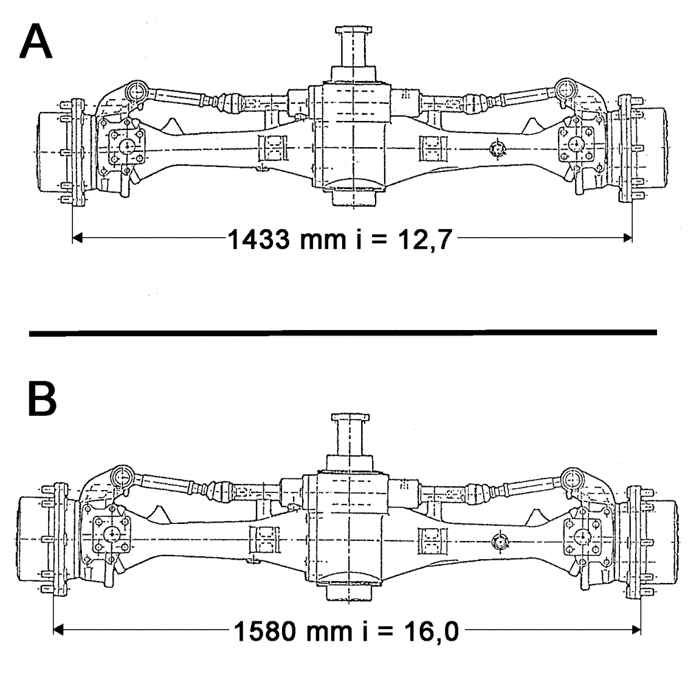 Схема запчастей Case IH C55 - (05-05[01]) - FRONT AXLE - M.F.D. (05) - STEERING