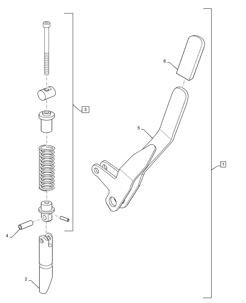 Схема запчастей Case IH L745 - (82.103.010[01]) - LOCKING HANDLE, RH (82) - FRONT LOADER & BUCKET