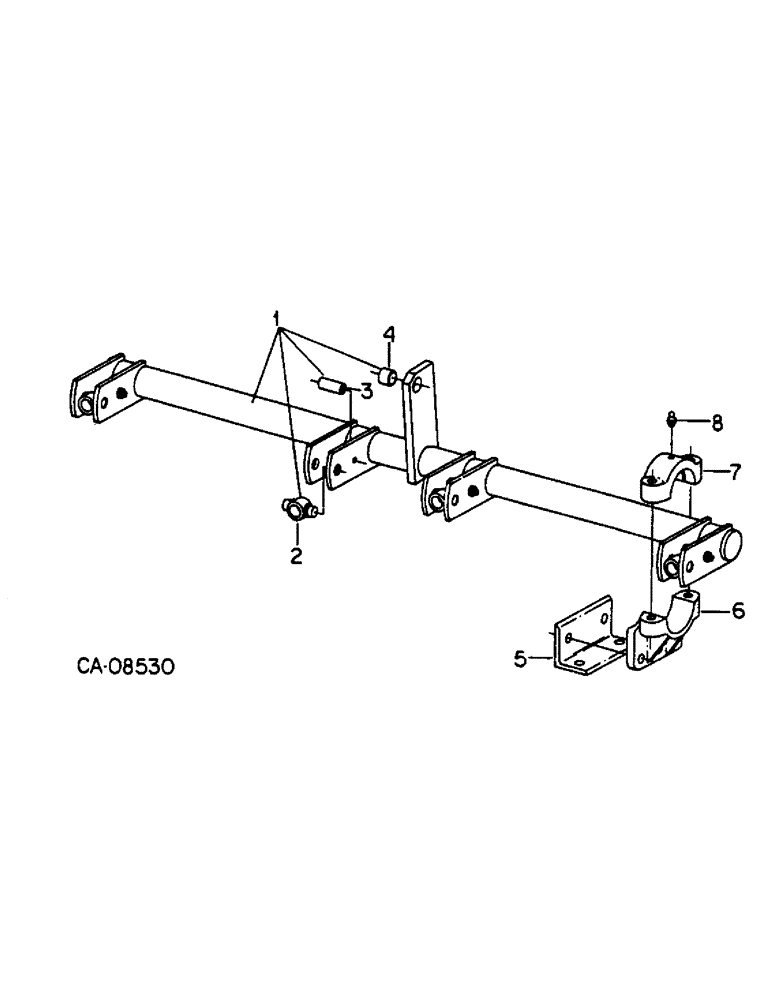 Схема запчастей Case IH 6500 - (B-08) - ROCKSHAFT, DISK GANG DEPTH CONTROL 