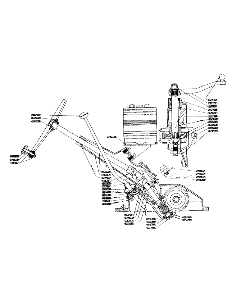 Схема запчастей Case IH D-SERIES - (127) - STEERING GEAR ASSEMBLY, FOR "D" - "DO" - "DV" TRACTORS NUMBER 4607033 AND AFTER (05) - STEERING
