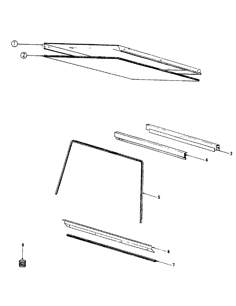Схема запчастей Case IH 433 - (42) - ROOF AND ACCESSORIES (09) - CHASSIS