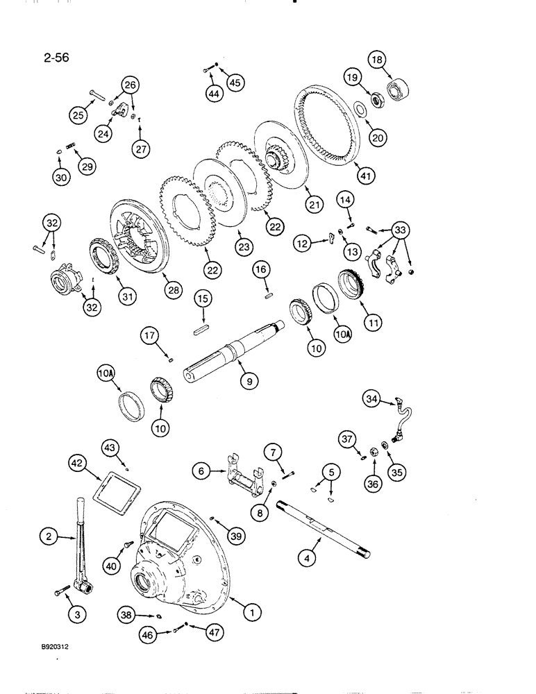 Схема запчастей Case IH 6830TA - (2-56) - PTO CLUTCH 