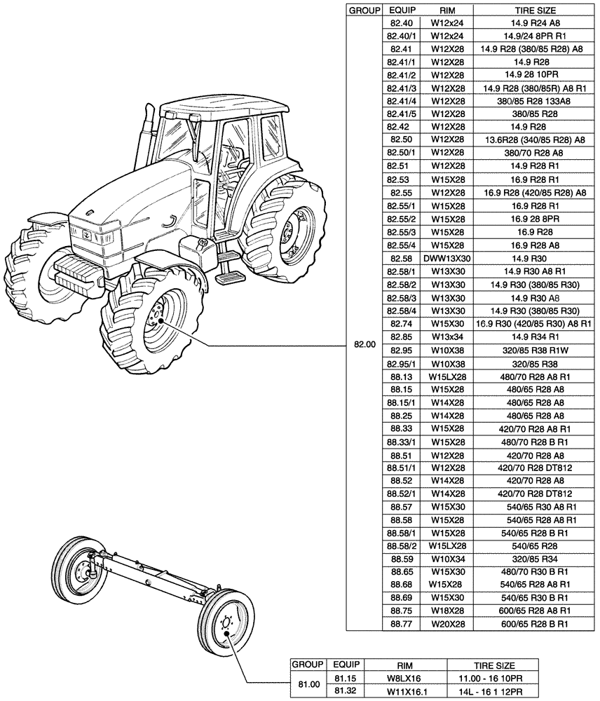 Схема запчастей Case IH MXM155 - (SEC. 11[01]) - TRACTION (00) - GENERAL