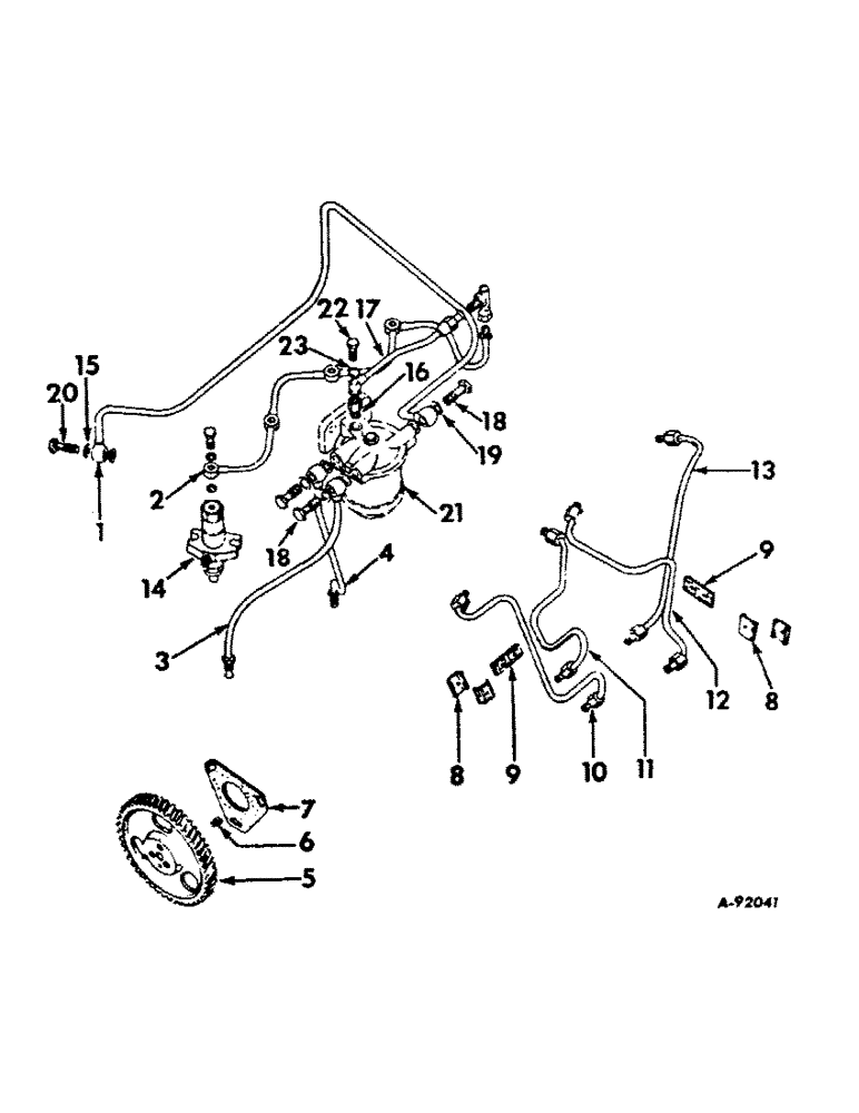 Схема запчастей Case IH BD-154 - (B-19) - FUEL INJECTION SYSTEM, B-414, 3414, 3444 TRACTORS AND 7000 FORK LIFT 