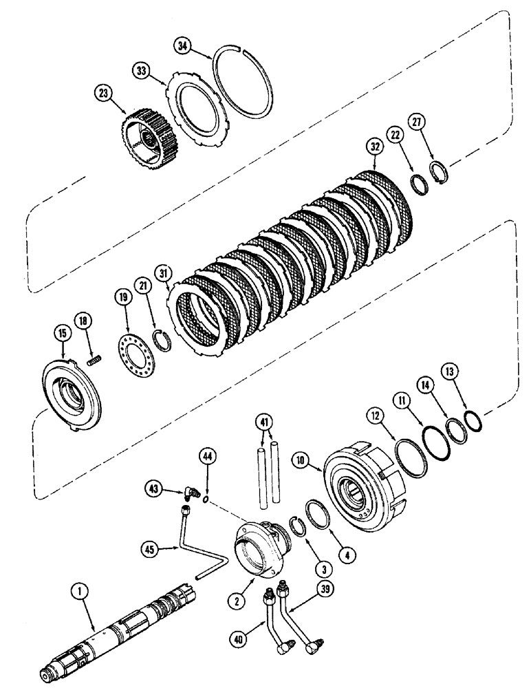 Схема запчастей Case IH 8910 - (6-042) - TRANSMISSION, INPUT SHAFT MASTER CLUTCH (06) - POWER TRAIN
