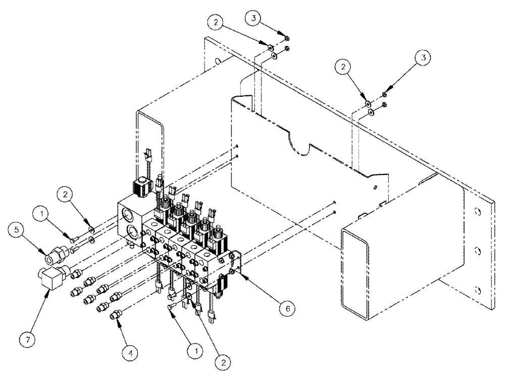 Схема запчастей Case IH 610 - (03-014) - STACK VALVE GROUP 70, "BEFORE SERIAL # 6700" (09) - BOOMS