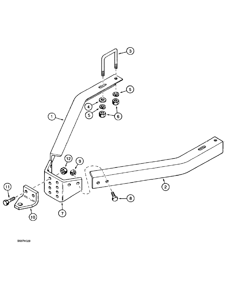 Схема запчастей Case IH 4800 - (9-30) - TRAILING HITCH (09) - CHASSIS/ATTACHMENTS