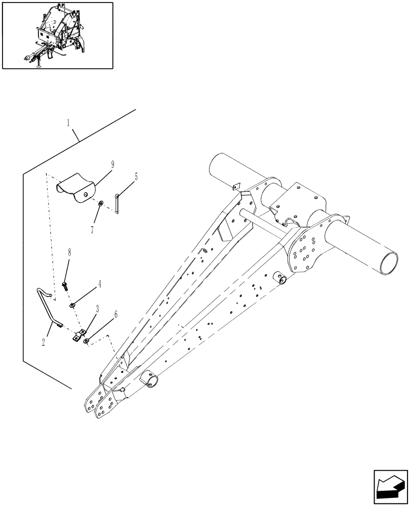 Схема запчастей Case IH RB464 - (18.03) - DIA KIT, PTO SUPPORT KIT, EUROPE & R.O.W. (18) - ACCESSORIES