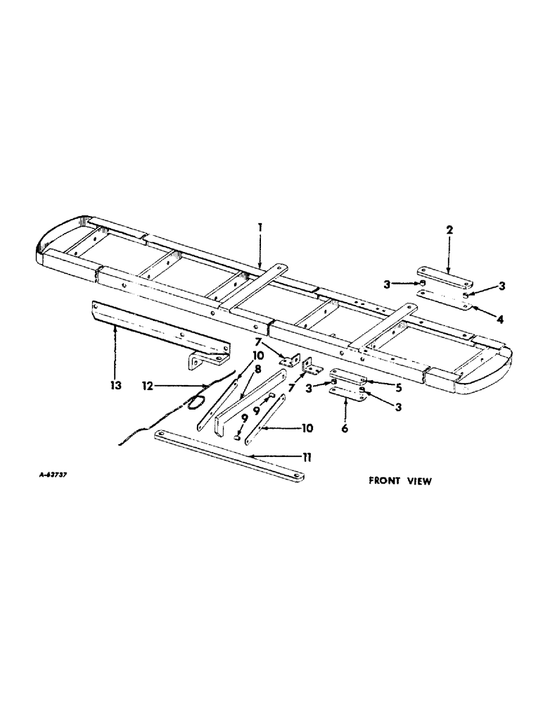 Схема запчастей Case IH 50 - (J-3) - FRONT FRAME AND MANUAL ANGLING 