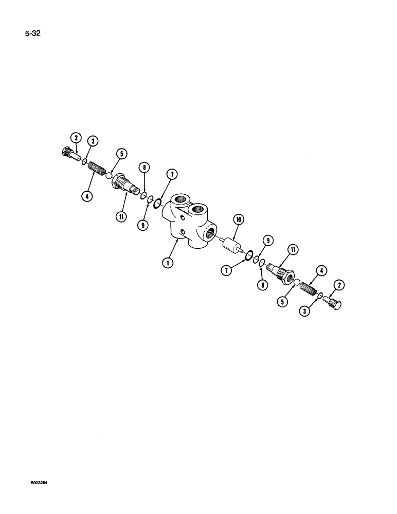 Схема запчастей Case IH 9240 - (5-032) - LOCK VALVE (05) - STEERING