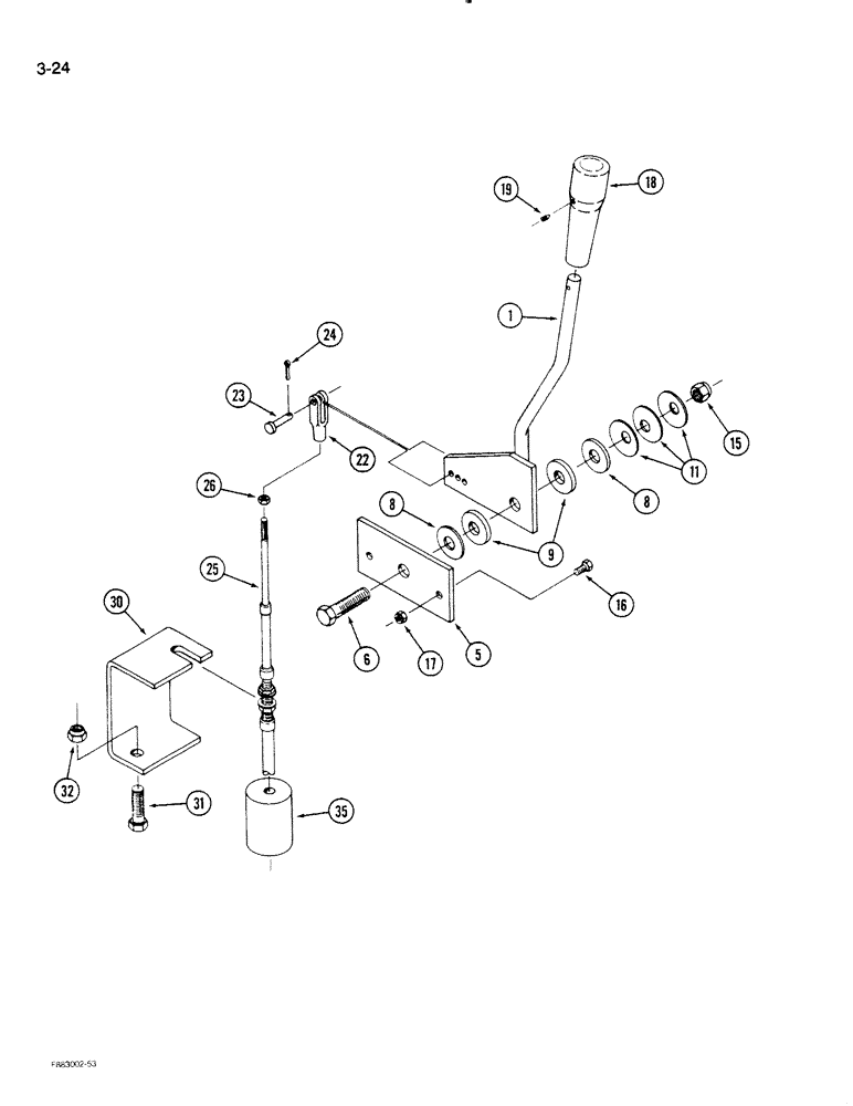 Схема запчастей Case IH STEIGER - (3-024) - THROTTLE CONTROLS, ROPS (03) - FUEL SYSTEM