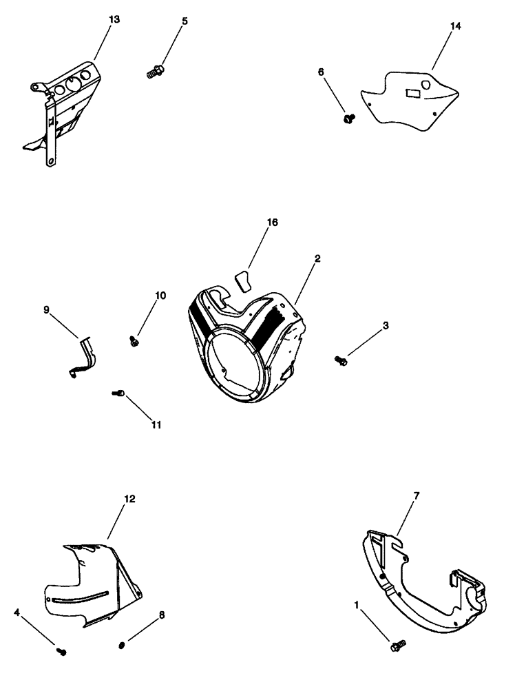 Схема запчастей Case IH SCOUT - (10.406.01) - ENGINE SHROUD (10) - ENGINE