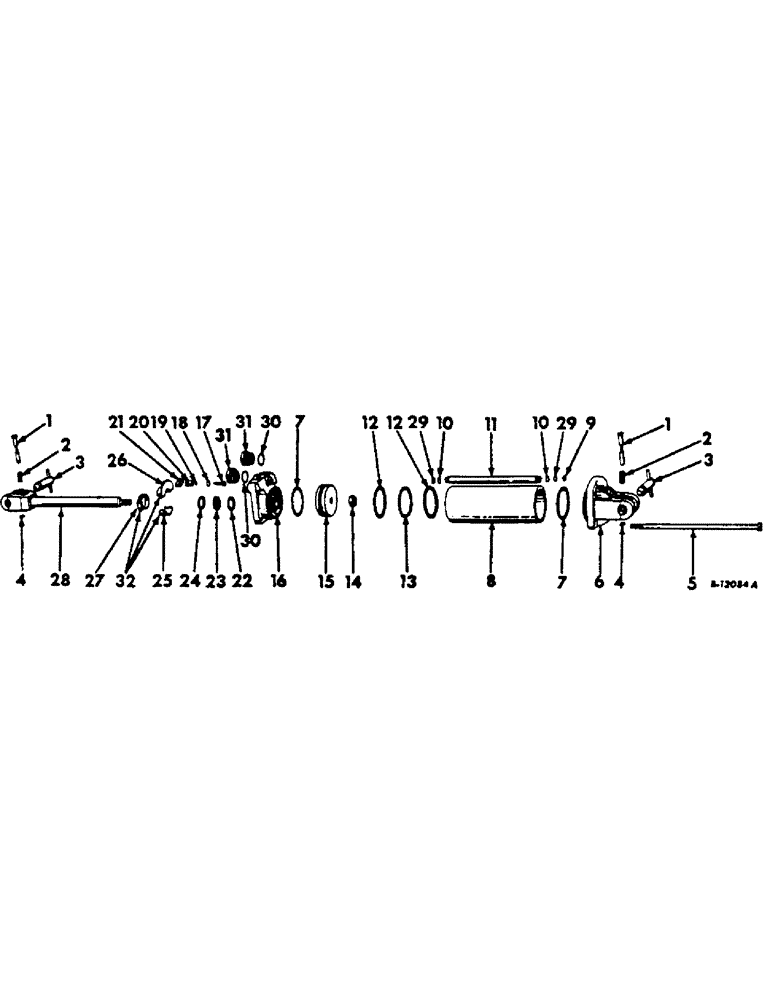 Схема запчастей Case IH 70 - (G-24) - HYDRAULIC CYLINGER, 3-1/2 X 8, HYDRAULIC FITTINGS 