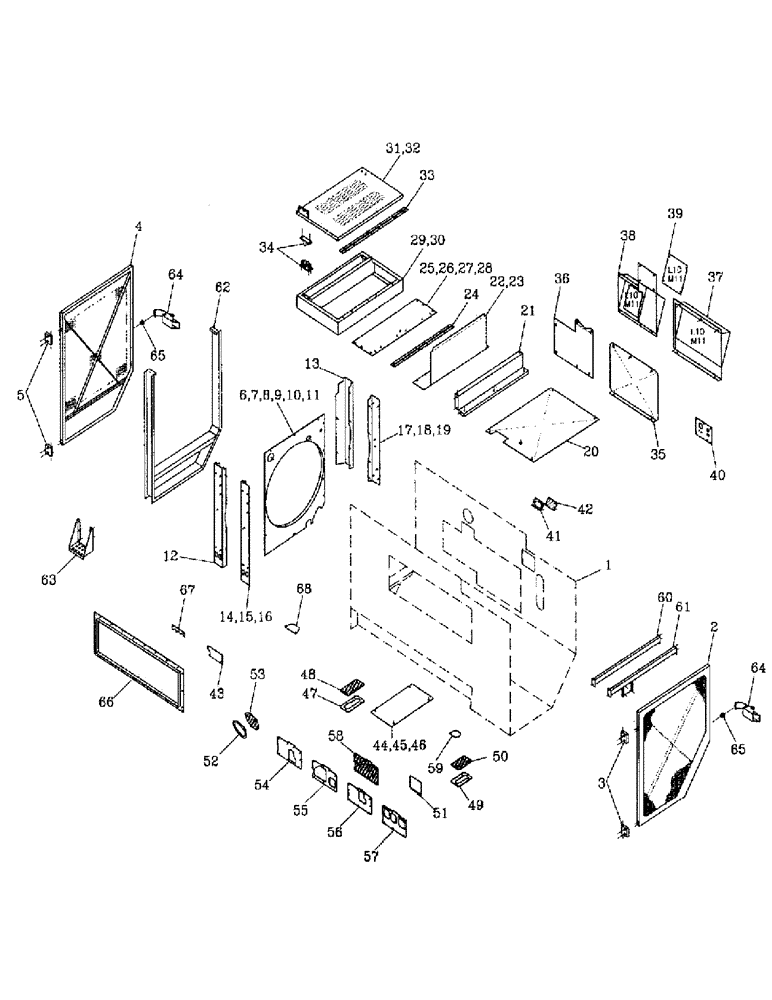Схема запчастей Case IH 7700 - (C03-01) - ENGINE COMPARTMENT Engine & Engine Attachments