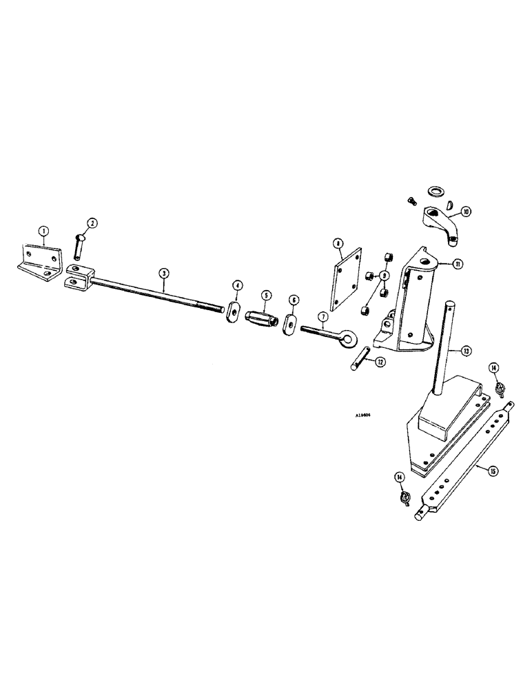 Схема запчастей Case IH JTA-SERIES - (04) - HITCH AND TIE BAR, JRA AND JTA, FOUR BOTTOM 