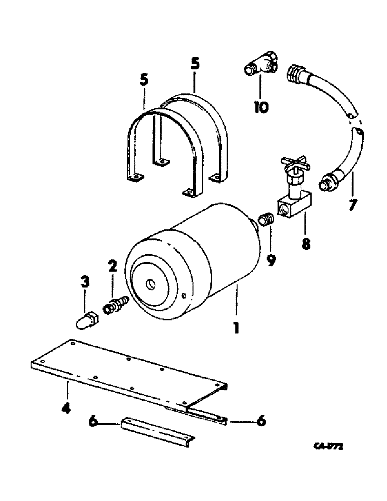 Схема запчастей Case IH 815 - (F-25) - HYDRAULICS SYSTEM, ACCUMULATOR ATTACHMENT (07) - HYDRAULIC SYSTEM