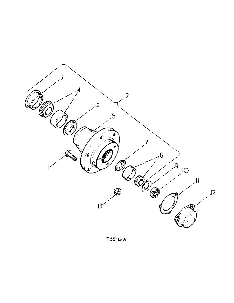 Схема запчастей Case IH 2300 - (4-17) - CHASSIS, FRONT WHEEL HUB (12) - CHASSIS