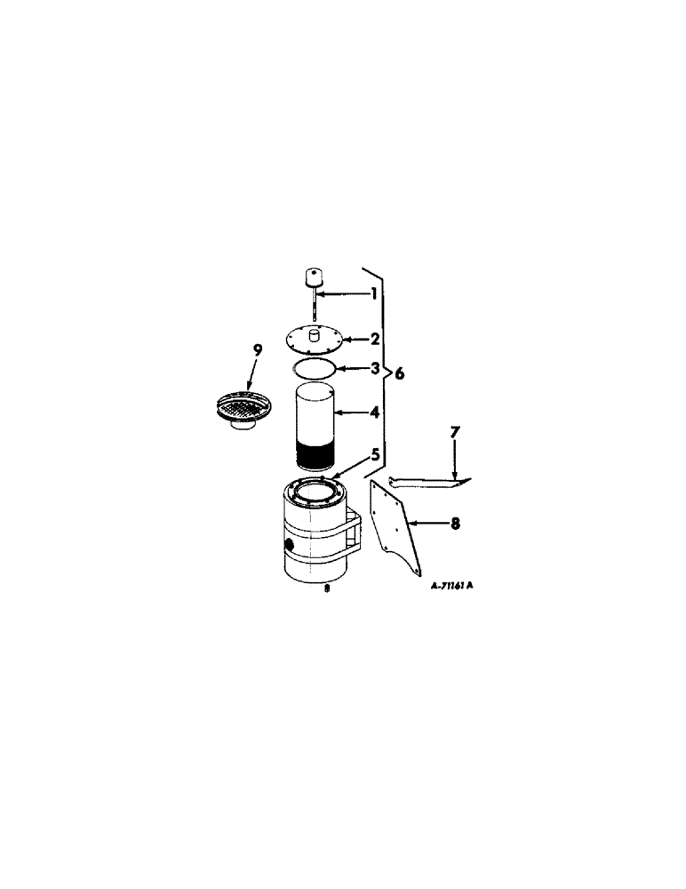 Схема запчастей Case IH 403 - (166) - HYDRAULIC RESERVOIR, GASOLINE ENGINE, NOT FOR HYDROSTATIC GROUND DRIVE (35) - HYDRAULIC SYSTEMS