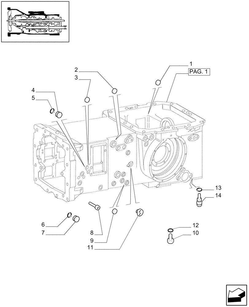 Схема запчастей Case IH JX1075C - (1.21.0[03]) - TRACTOR BODY (03) - TRANSMISSION