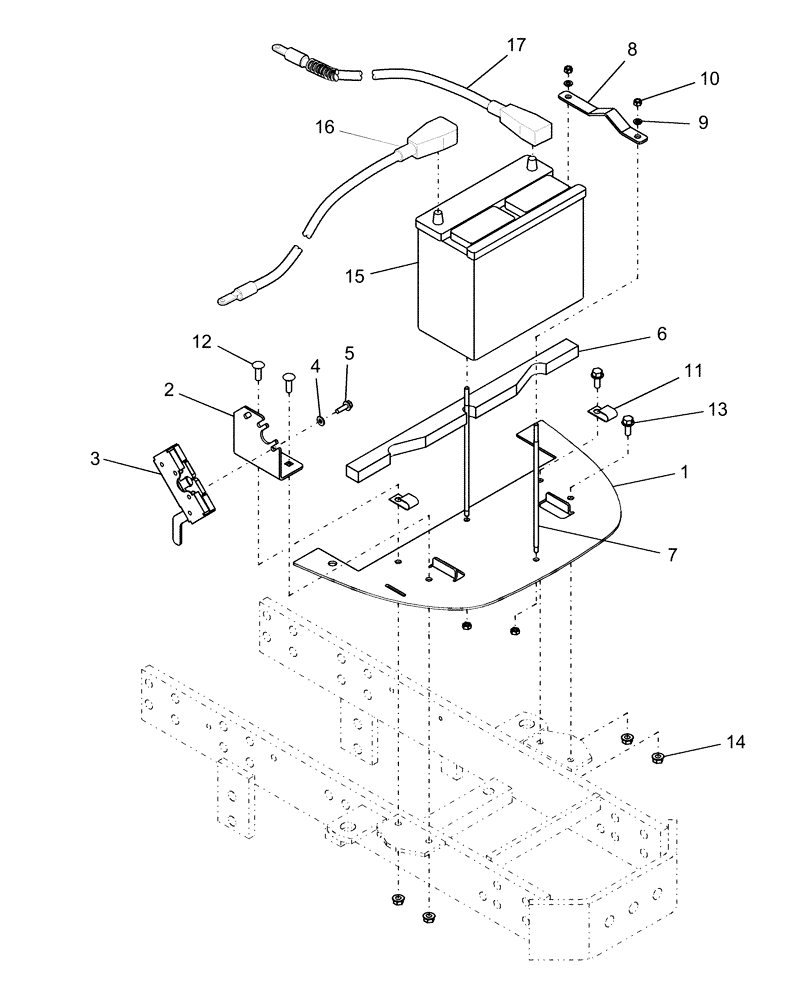 Схема запчастей Case IH DX33 - (06.01) - BATTERY (06) - ELECTRICAL SYSTEMS