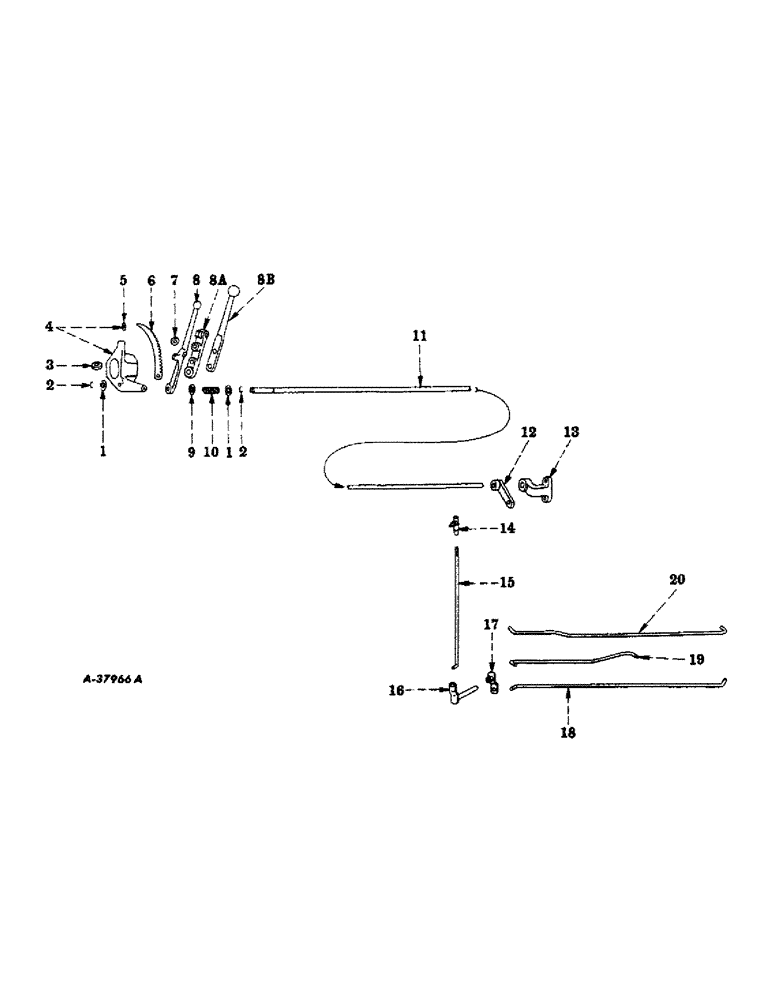 Схема запчастей Case IH 450-SERIES - (234) - CHASSIS, ENGINE SPEED CONTROLS (12) - CHASSIS