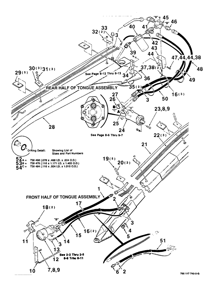 Схема запчастей Case IH 8370 - (8-04) - TONGUE AND HYDRAULIC DRIVE ASSEMBLY, NEW STYLE (08) - HYDRAULICS