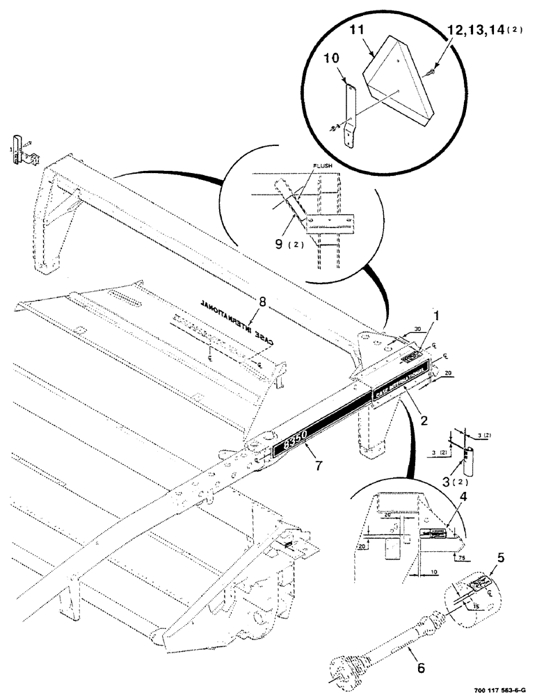 Схема запчастей Case IH 8350 - (9-04) - DECALS AND LOCATION DIAGRAM, CONTINUED, S.N. CFH0006501 THRU CHF0006959 (09) - CHASSIS
