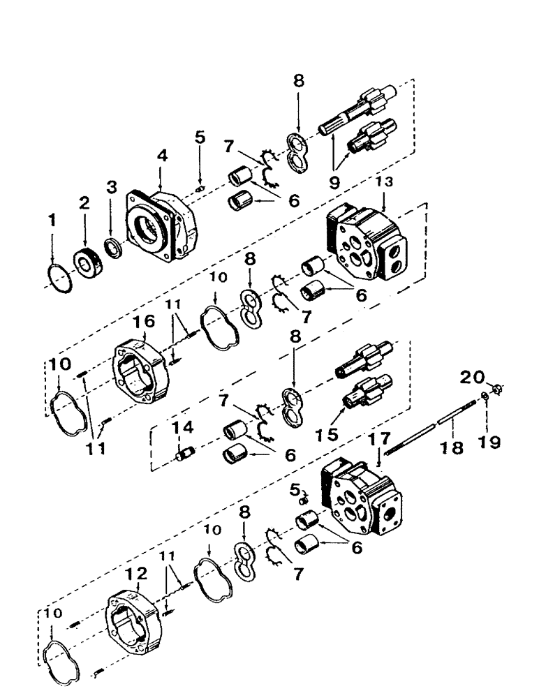 Схема запчастей Case IH 7000 - (B03-11) - HYDRAULICS, PUMP, P350 B Hydraulic Components & Circuits
