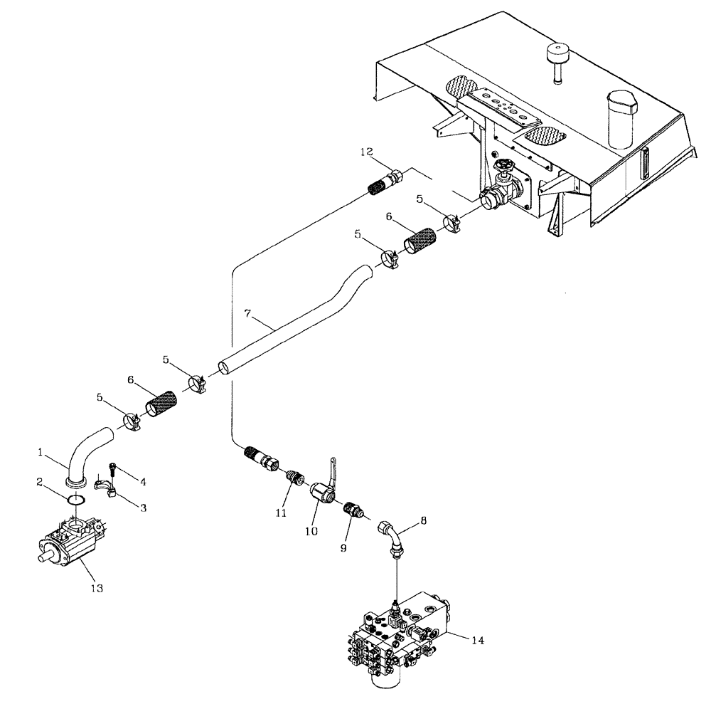 Схема запчастей Case IH AUSTOFT - (B05[01]) - SUCTION & RETURN LINES Hydraulic Components & Circuits