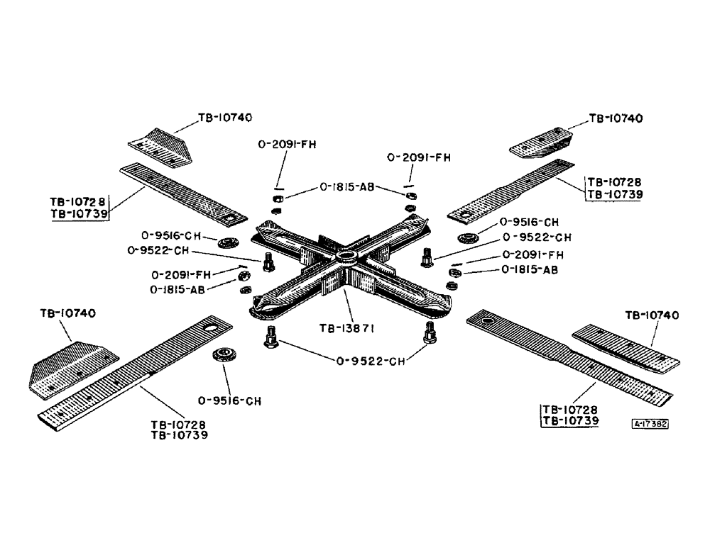 Схема запчастей Case IH 604 - (015) - 4 BLADE ROTOR ASSEMBLY 