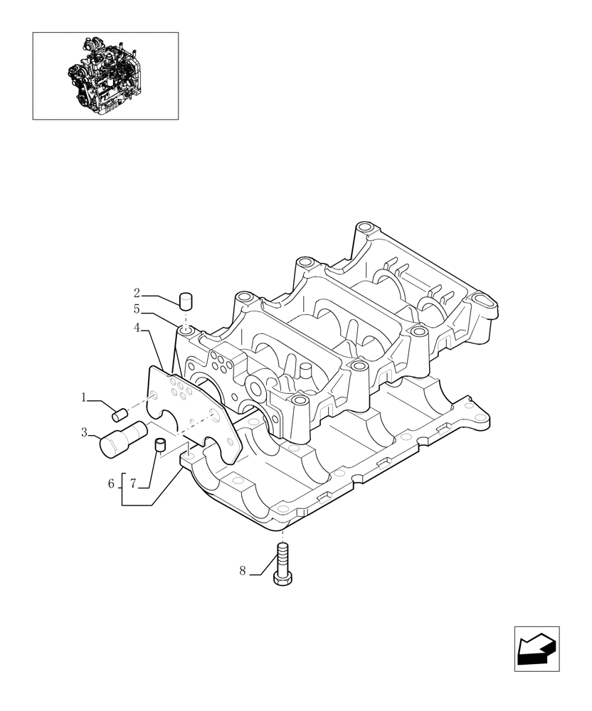 Схема запчастей Case IH MXU100 - (0.10.5[02]) - DYNAMIC BALANCER, GEARS & SHAFTS (01) - ENGINE