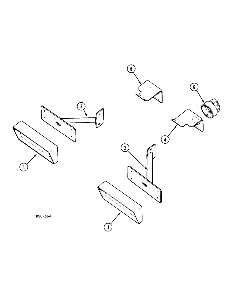 Схема запчастей Case IH 248 - (4-234) - CAB LIGHT SUPPORTS AND 7 PIN SOCKET (04) - ELECTRICAL SYSTEMS