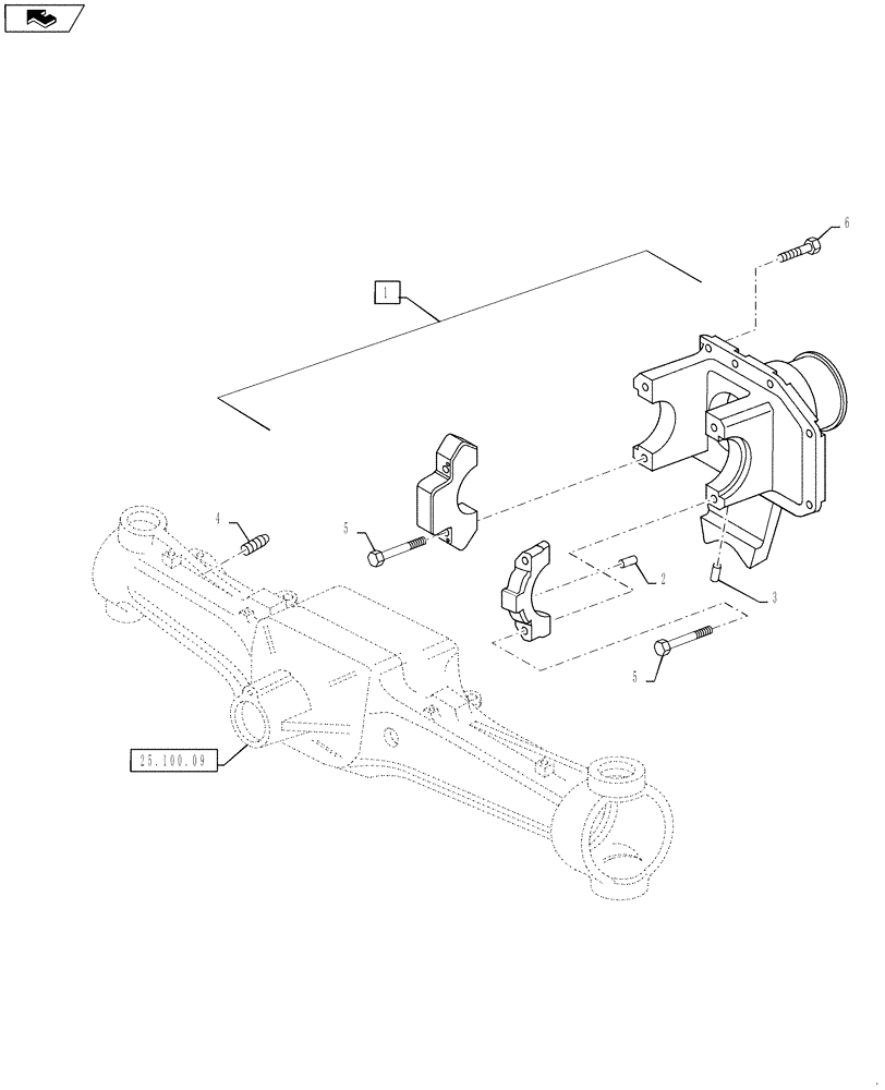 Схема запчастей Case IH PUMA 130 - (25.102.12) - VAR - 330429, 330430 - CL.4 SUSPENDED FRONT AXLE - DIFFERENTIAL CARRIER (25) - FRONT AXLE SYSTEM