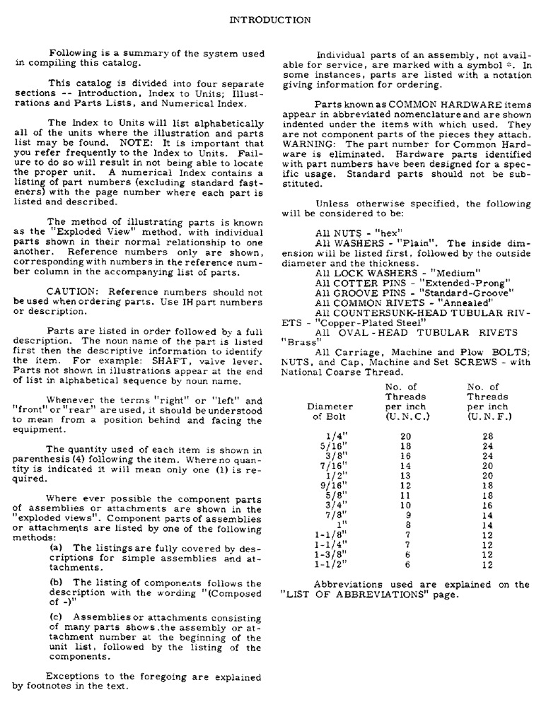Схема запчастей Case IH 75 - (1-1) - INTRODUCTION 