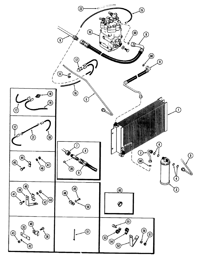 Схема запчастей Case IH 870 - (324) - AIR CONDITIONER (09) - CHASSIS/ATTACHMENTS