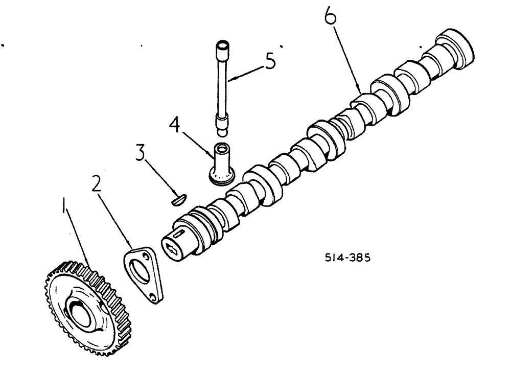 Схема запчастей Case IH 884 - (12-038) - CAMSHAFT AND RELATED PARTS Power