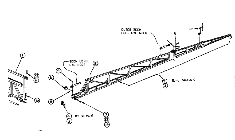 Схема запчастей Case IH SPX3185 - (08-010) - BOOMS - BOOM GROUP, 90 (09) - BOOMS