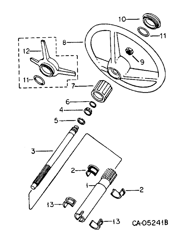 Схема запчастей Case IH 6388 - (05-01) - STEERING, STEERING COLUMN AND WHEEL (04) - STEERING