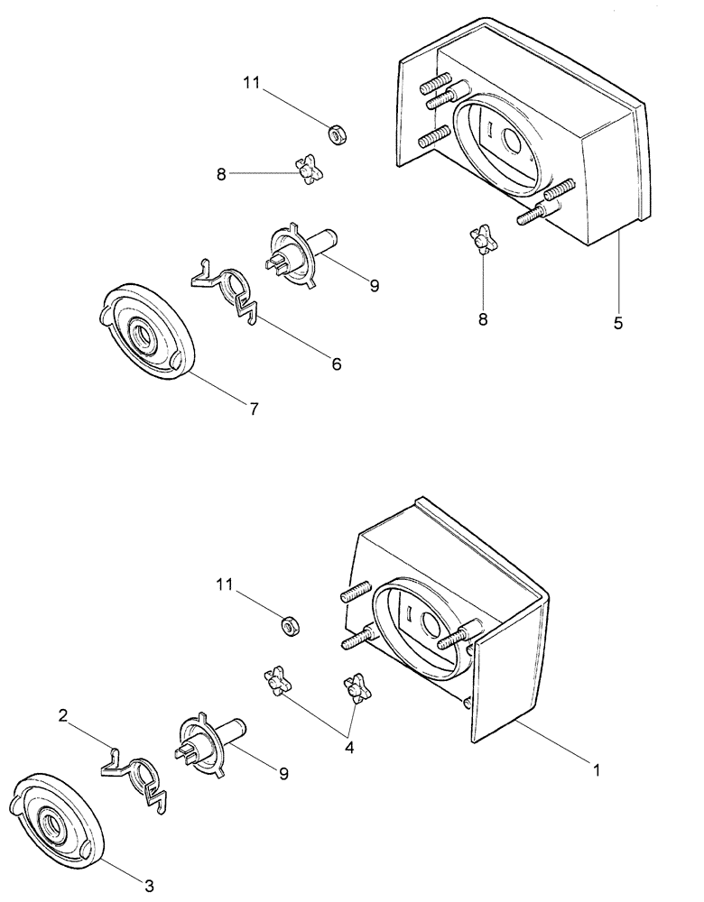 Схема запчастей Case IH CX60 - (04-20) - HEADLIGHTS (04) - ELECTRICAL SYSTEMS