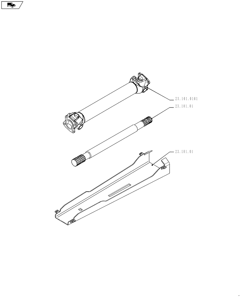 Схема запчастей Case IH PUMA 230 - (23.000.00) - PICTORIAL INDEX - 4WD LINES (23) - FOUR WHEEL DRIVE SYSTEM