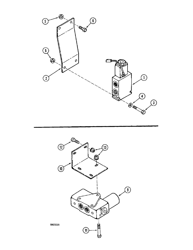 Схема запчастей Case IH 1666 - (8-66) - SEPARATOR CLUTCH VALVE MOUNTING, MODULAR CONTROLS, CONTROL CONCEPTS (07) - HYDRAULICS