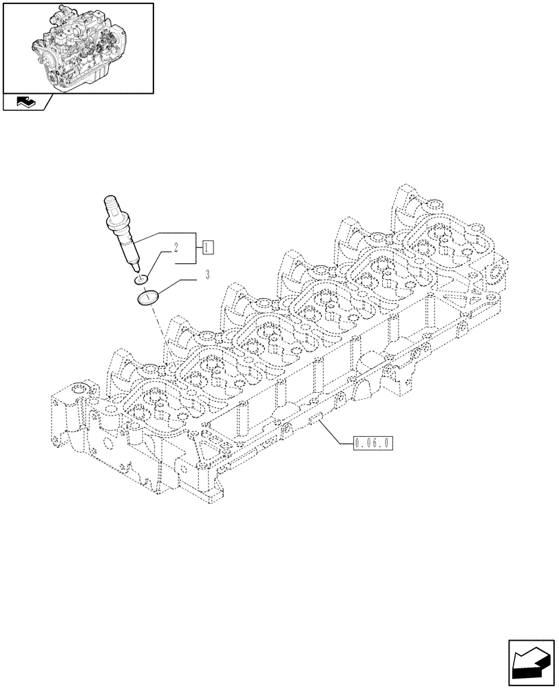 Схема запчастей Case IH F4GE9684R J602 - (0.14.0[02]) - INJECTION EQUIPMENT - INJECTOR (504125156) 