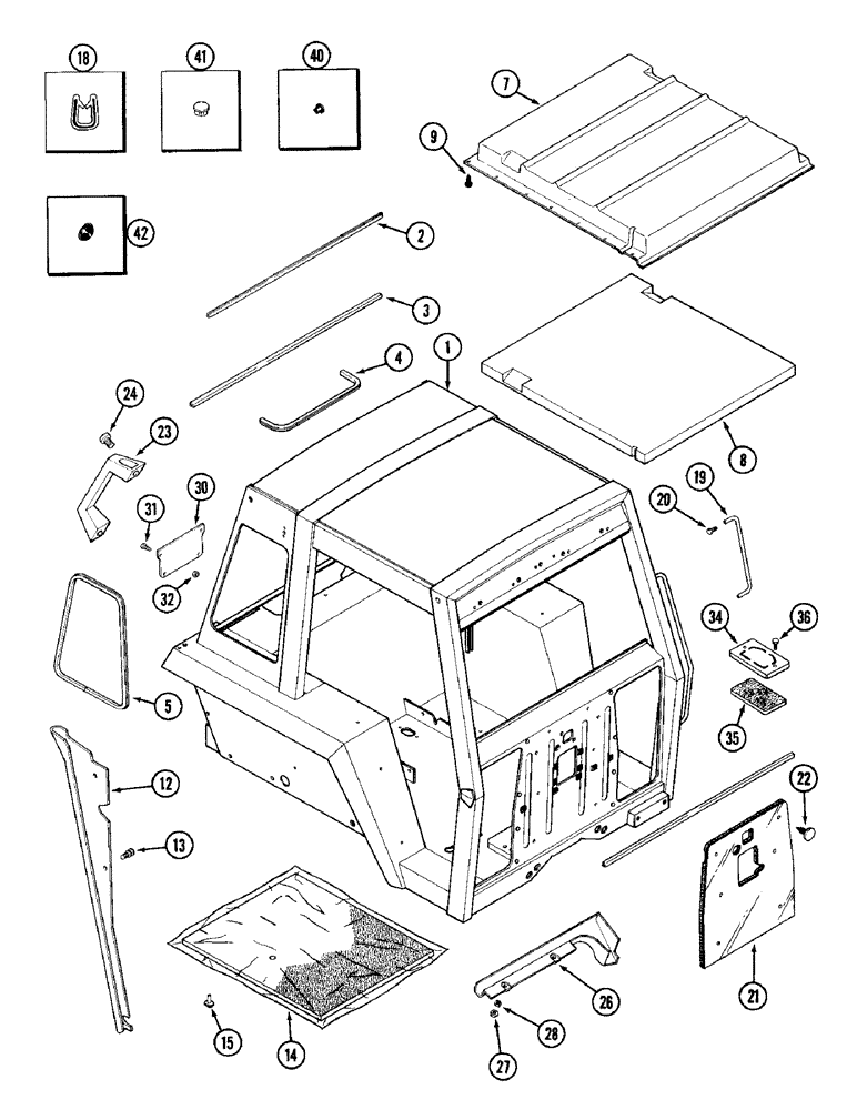 Схема запчастей Case IH 1896 - (9-406) - FOUR POST PROTECTIVE FRAME (09) - CHASSIS/ATTACHMENTS