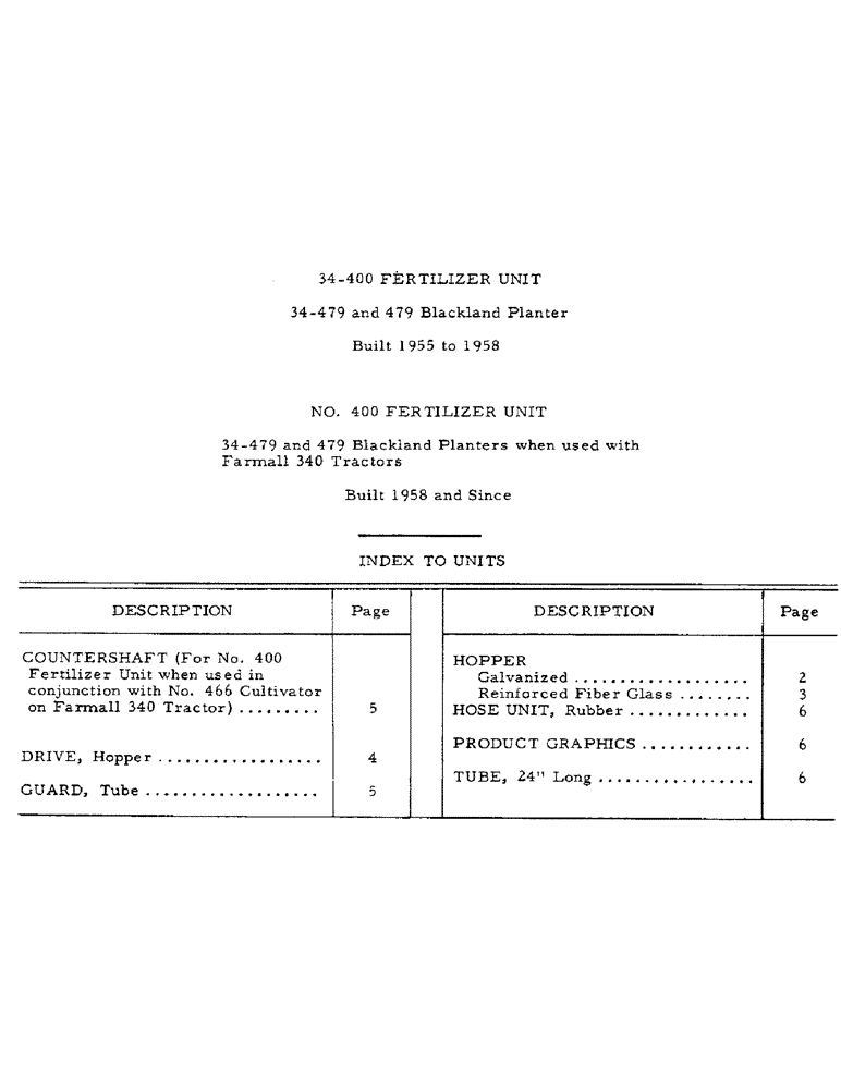 Схема запчастей Case IH 34-400 - (AD-1) - 34-400 FERTILIZER UNIT, 34-479 BLACKLAND PLANTER 