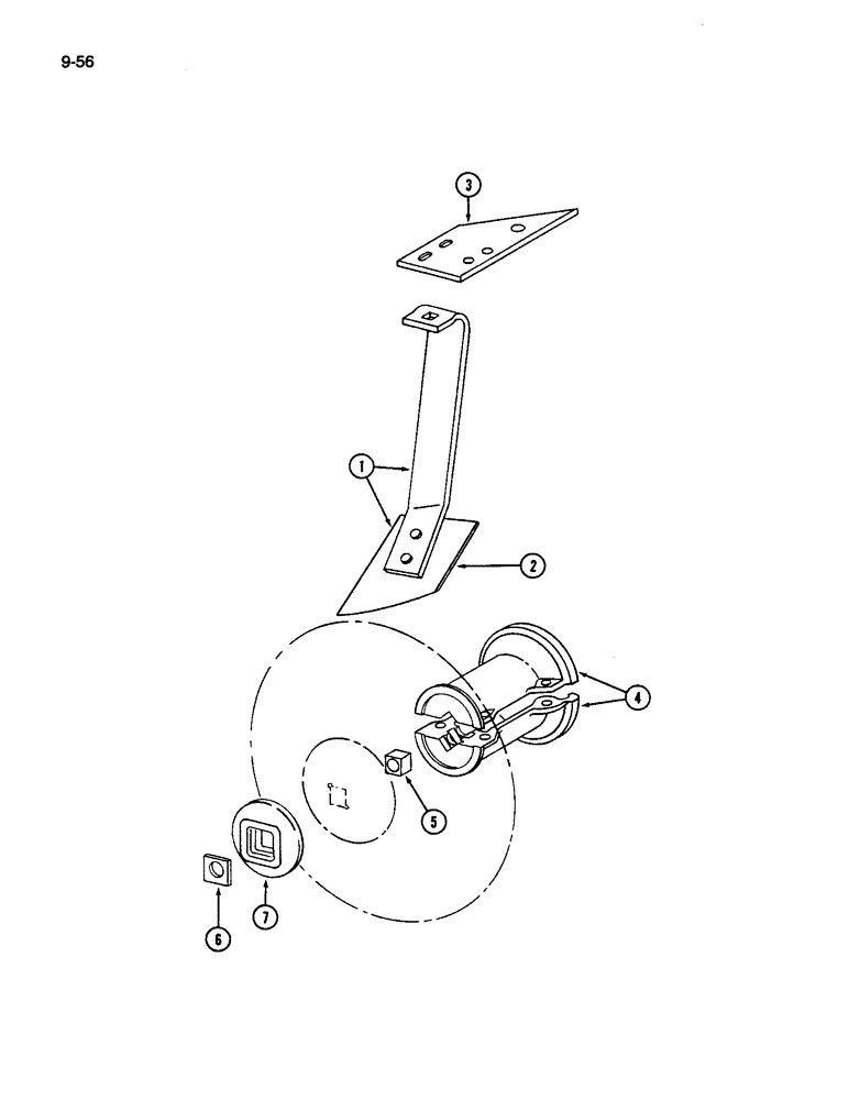 Схема запчастей Case IH 496 - (9-56) - FURROW FILLER AND SCRAPER ATTACHMENT (09) - CHASSIS/ATTACHMENTS